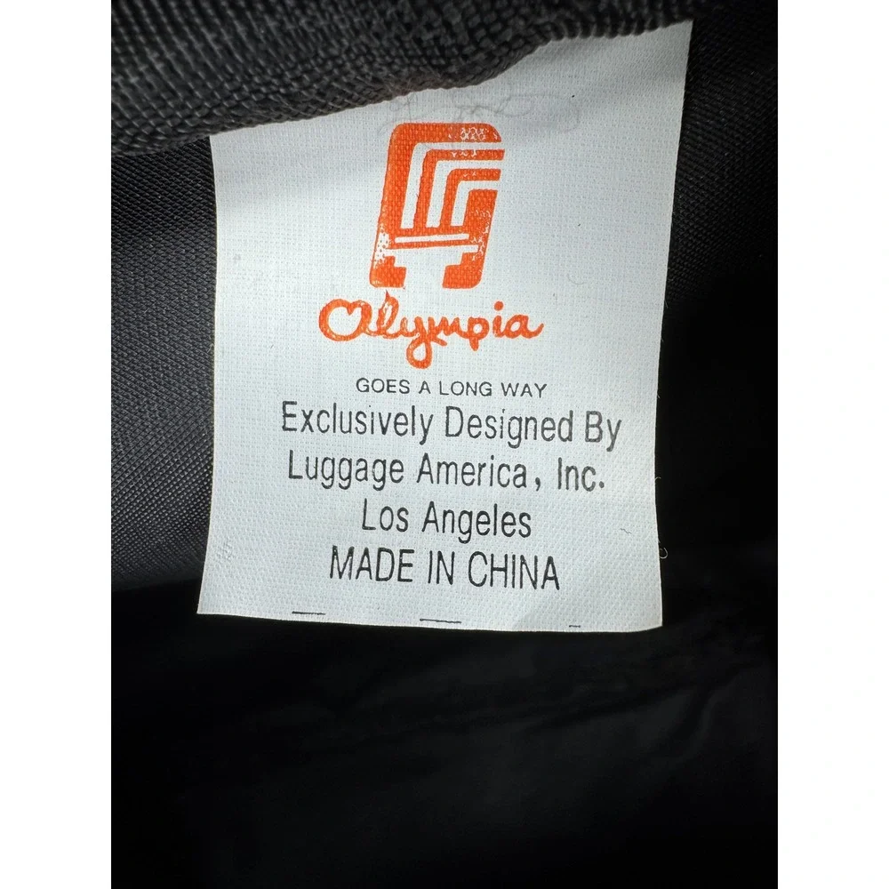 Olympia Travelers Friend Crossbody Bag Black Green Canvas Messenger Travel Small